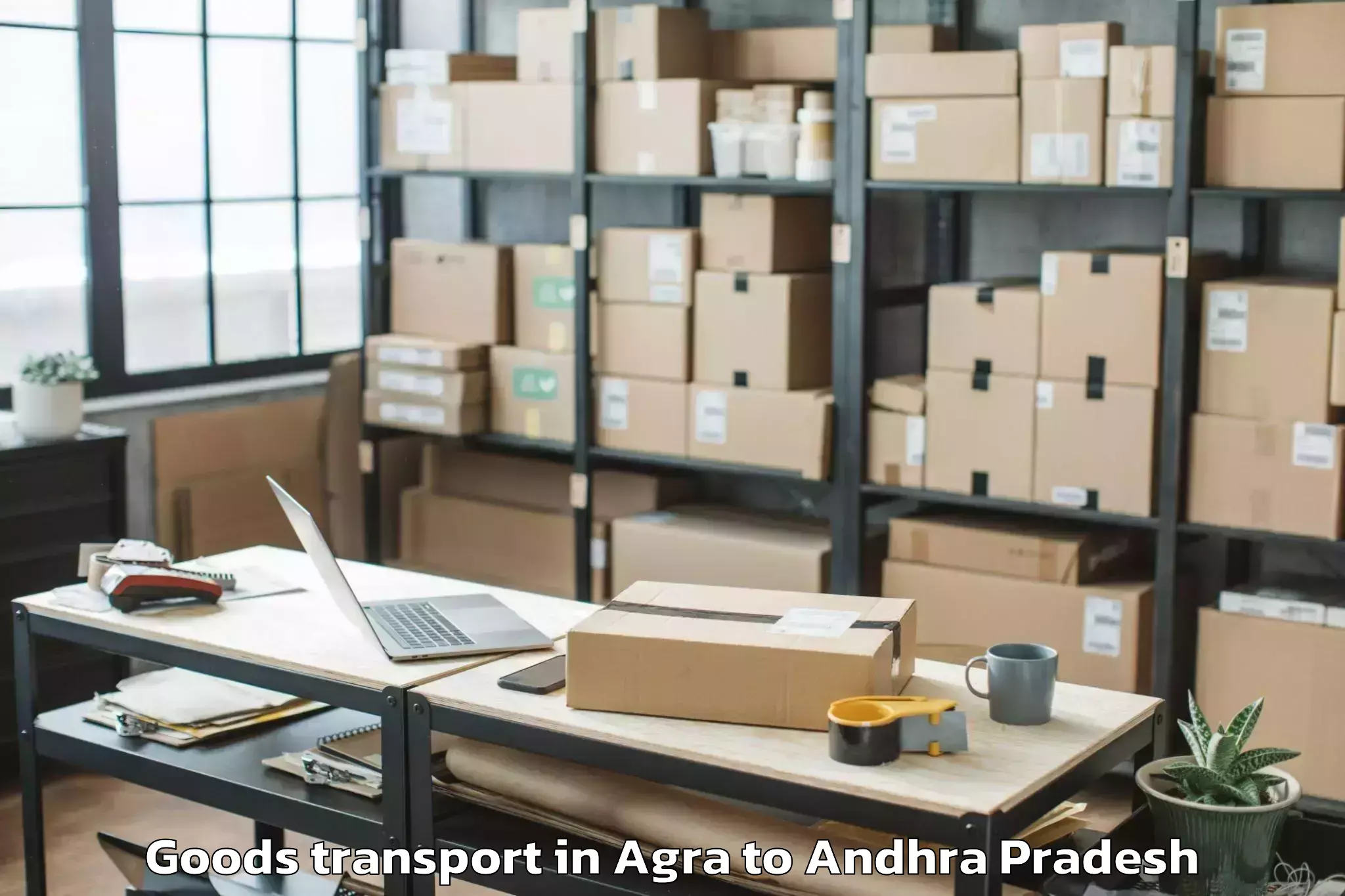 Book Agra to Vignan University Guntur Goods Transport Online